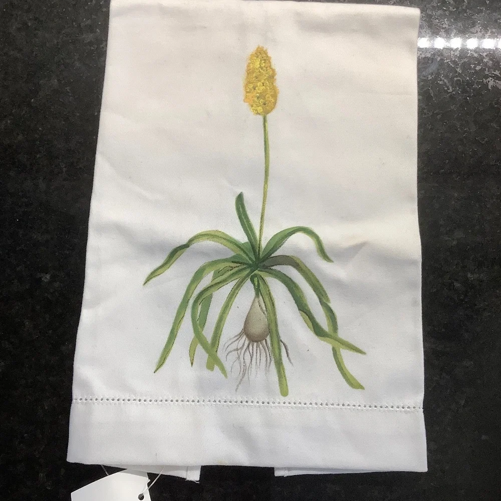 Botanical Hand Painted Guest Towel